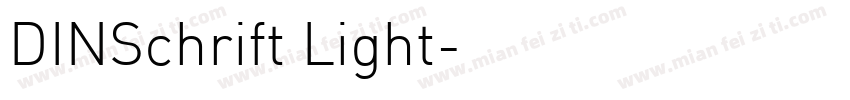 DINSchrift Light字体转换